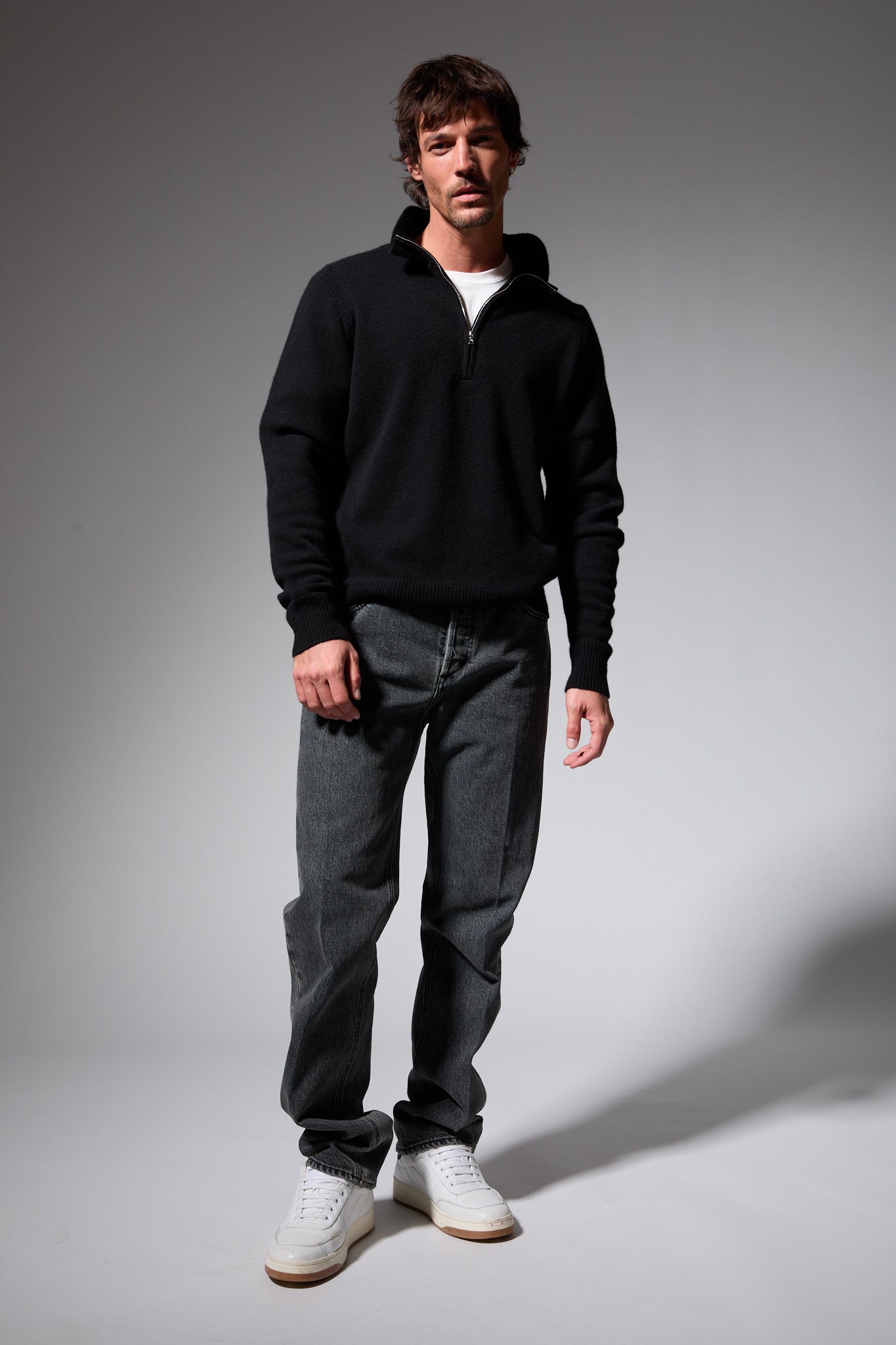 Cashmere Quarter Zip Sweater