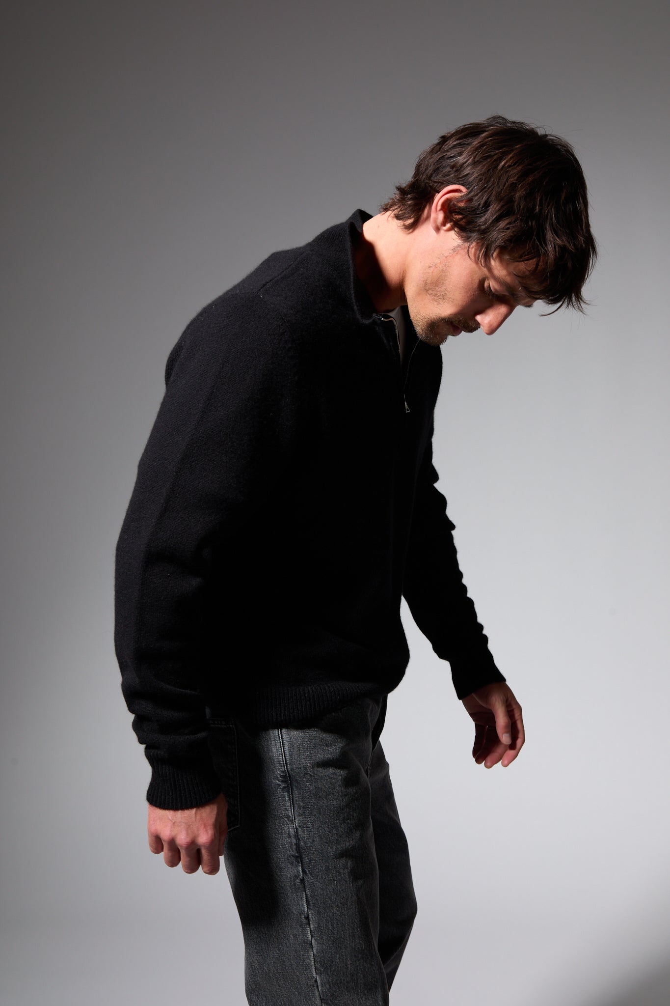 Cashmere Quarter Zip Sweater