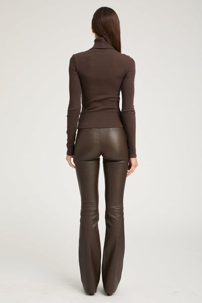 Chocolate Rib Long Sleeve Turtleneck