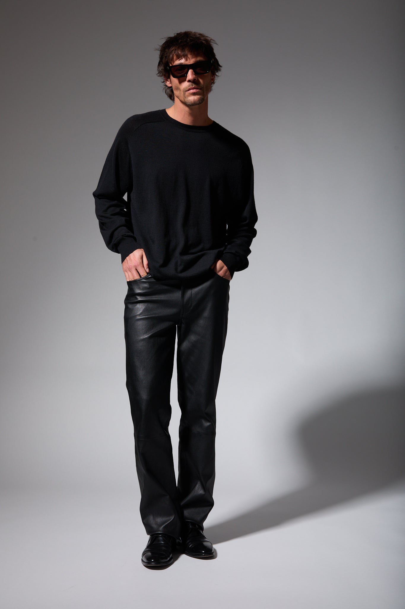Vincent Leather Slim Fit Trouser