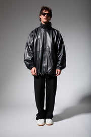 Leather Anorak Jacket
