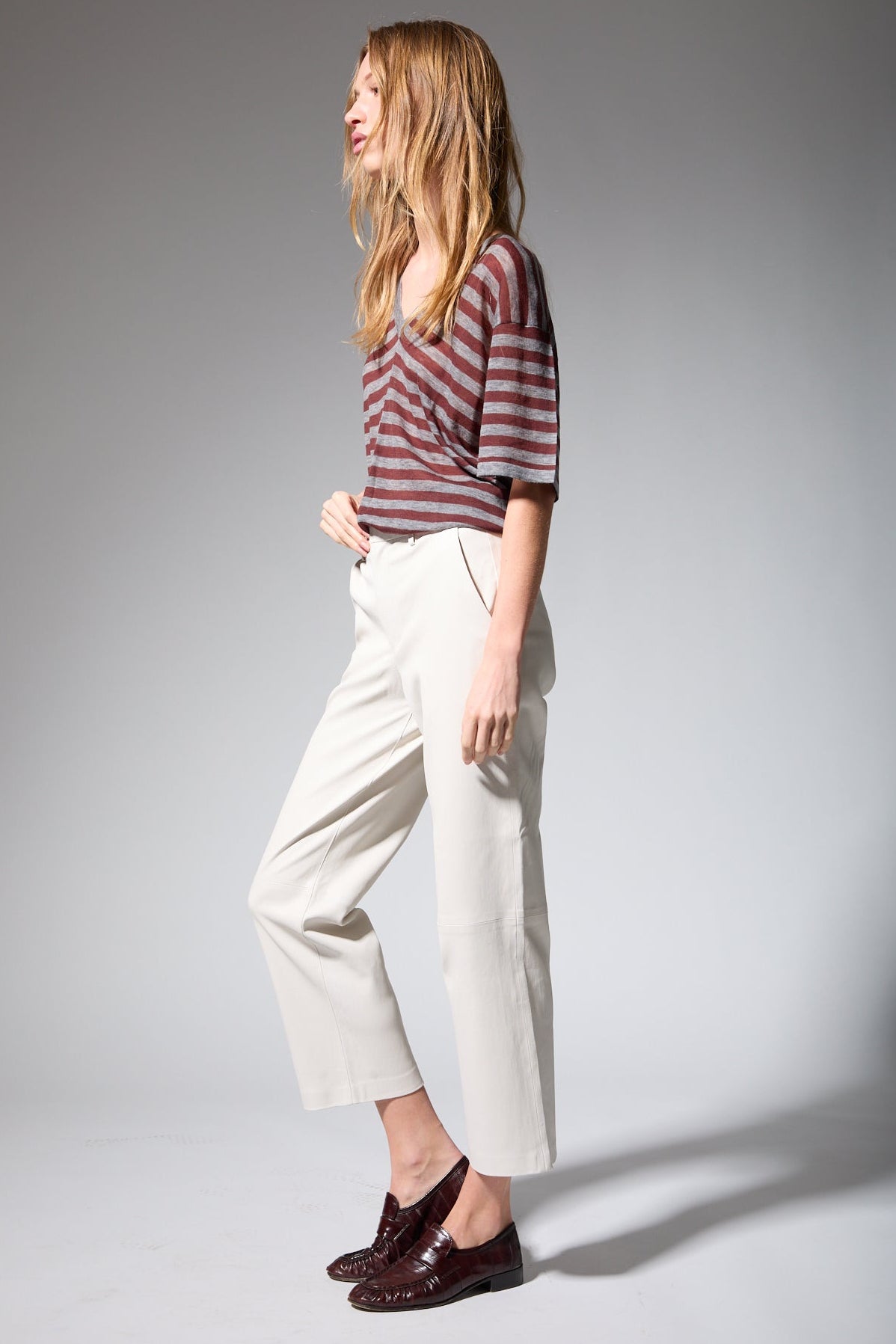 Leather Cropped Trousers