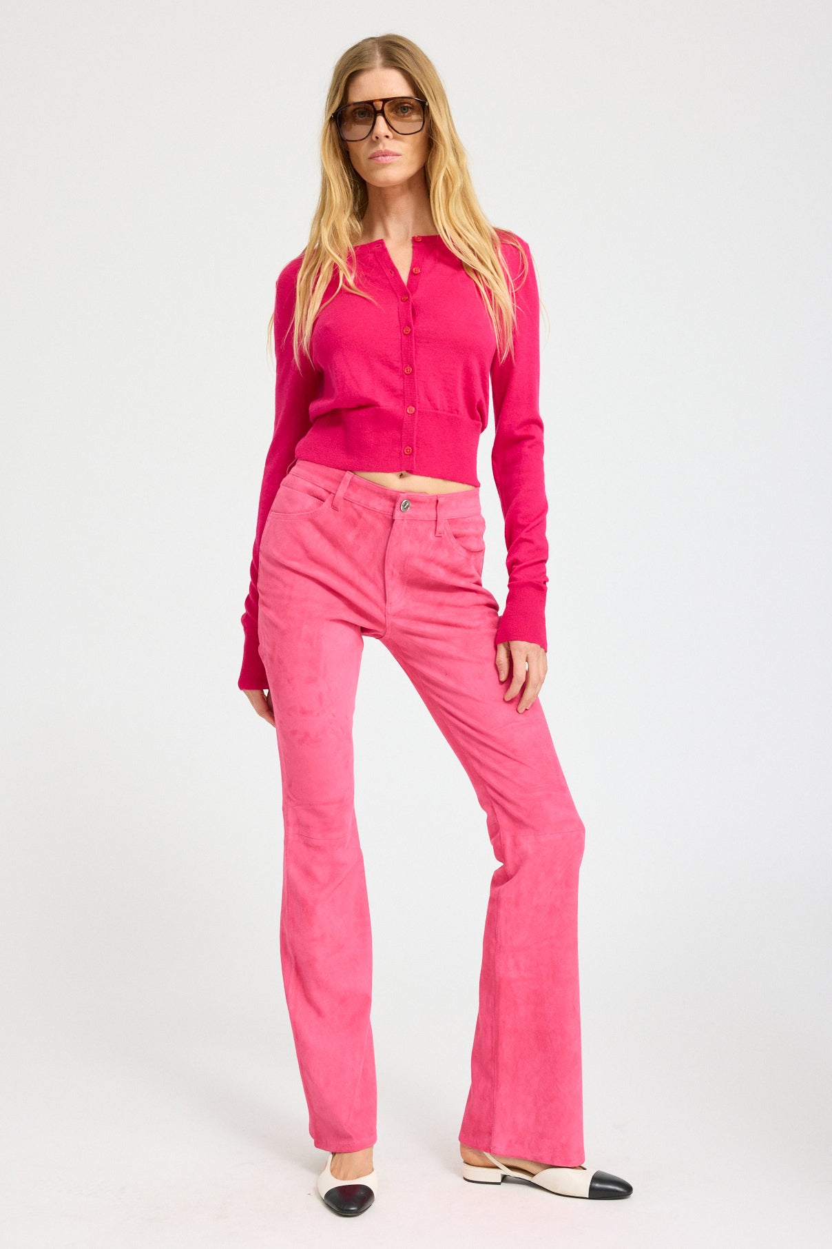 Suede 5 Pocket Micro Flare