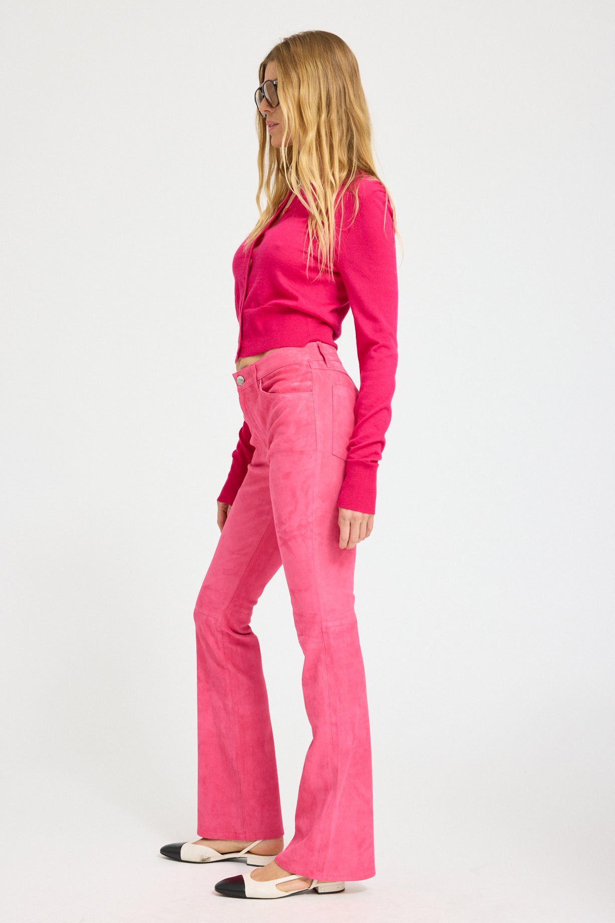 Suede 5 Pocket Micro Flare
