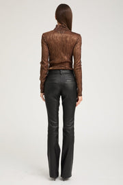 Metallic Bronze Mock Neck
