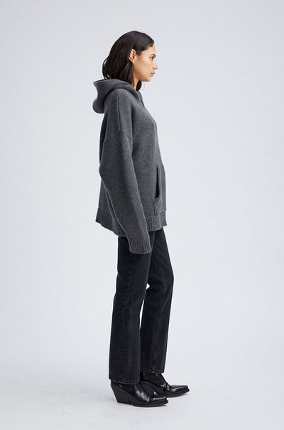 Charcoal Heavy Cashmere Oversized Hoodie