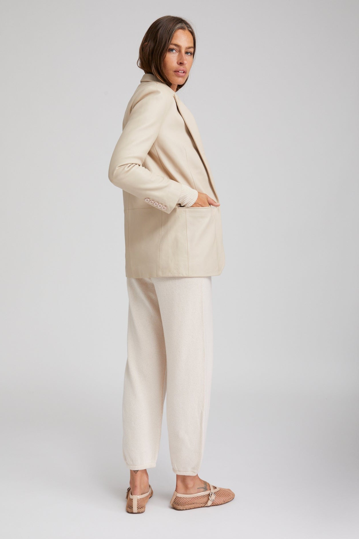 Vintage White Cashmere Sweatpants