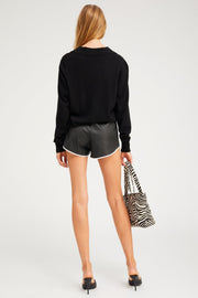 Athletic Leather Slip Shorts