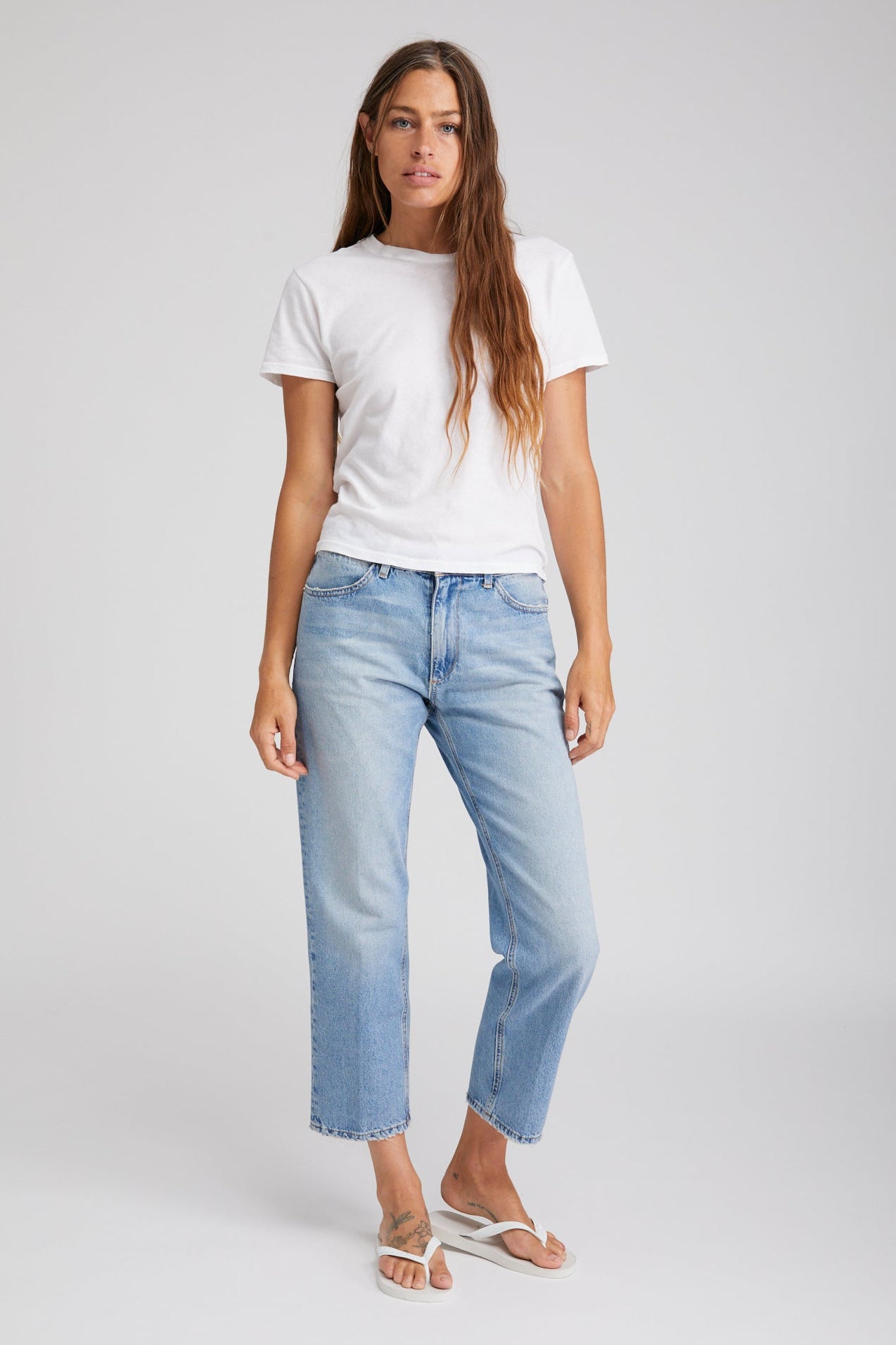 Victoria Cropped Straight Leg Denim