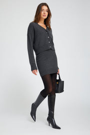 Charcoal Cashmere Mia Cardigan