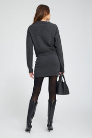 Charcoal Cashmere Mia Skirt
