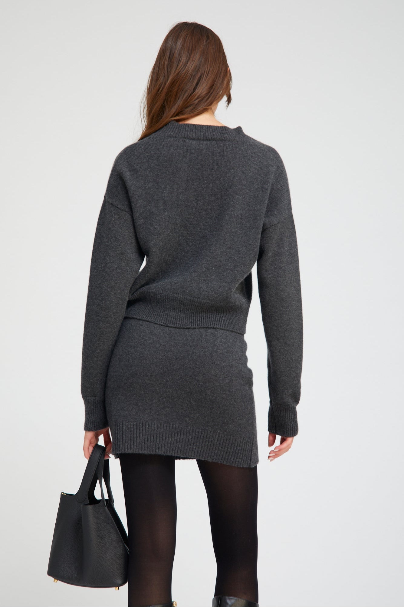 Charcoal Cashmere Mia Cardigan