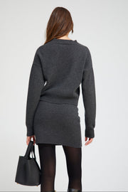 Charcoal Cashmere Mia Cardigan