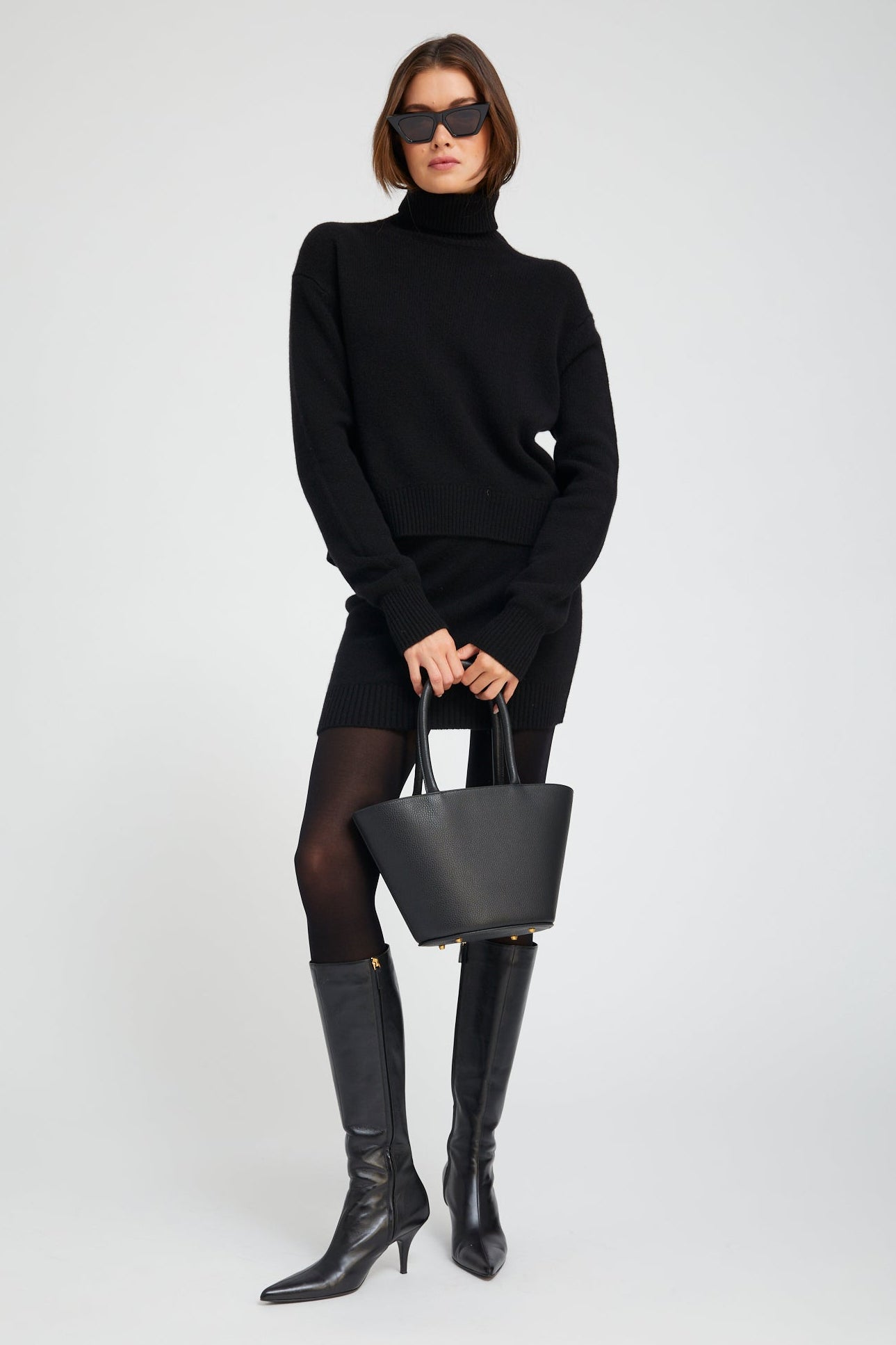 Black Cashmere Mia Skirt