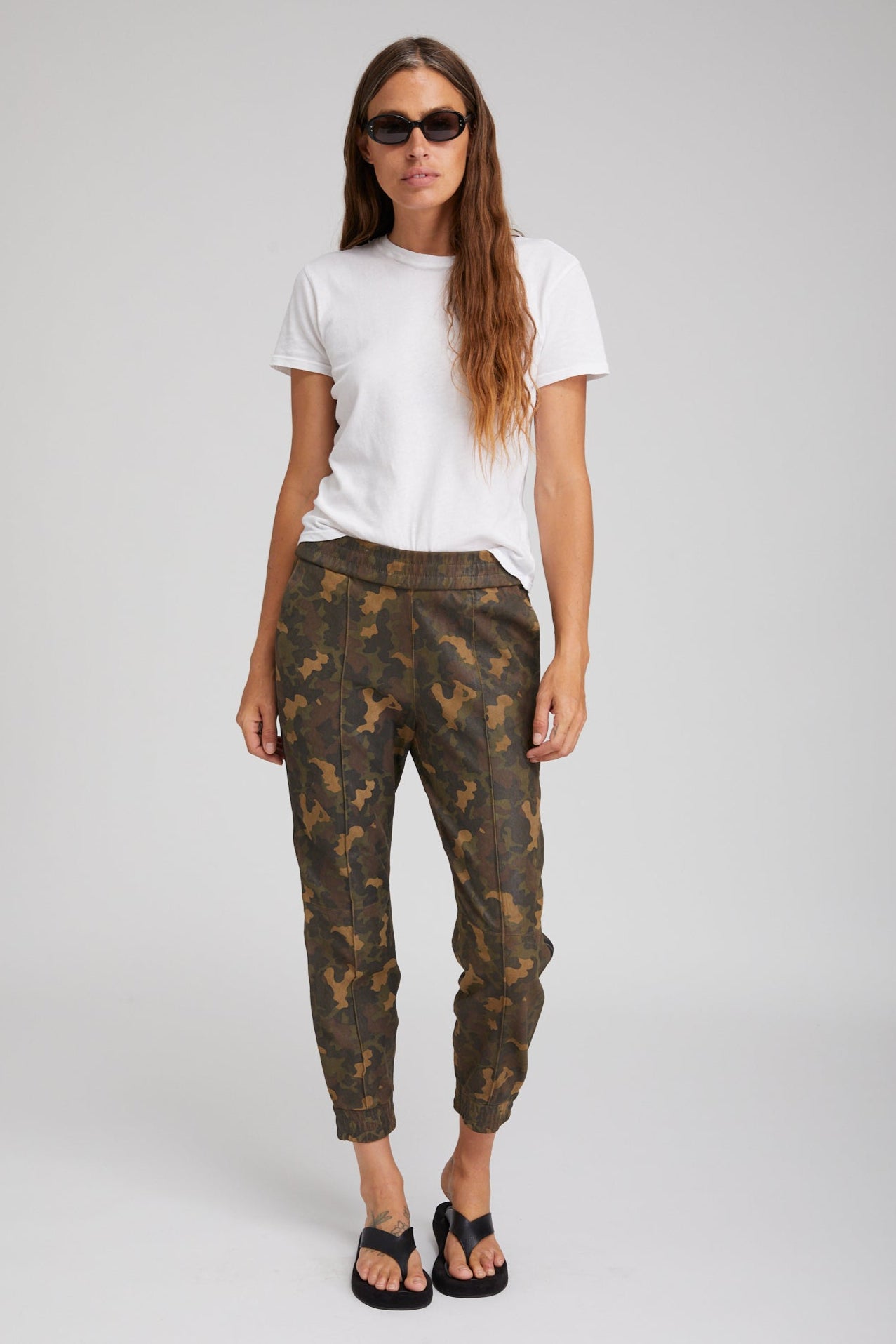 Camo Suede Athletic Slim Fit Joggers