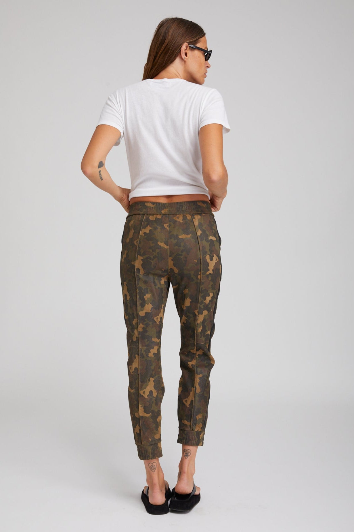Camo Suede Athletic Slim Fit Joggers