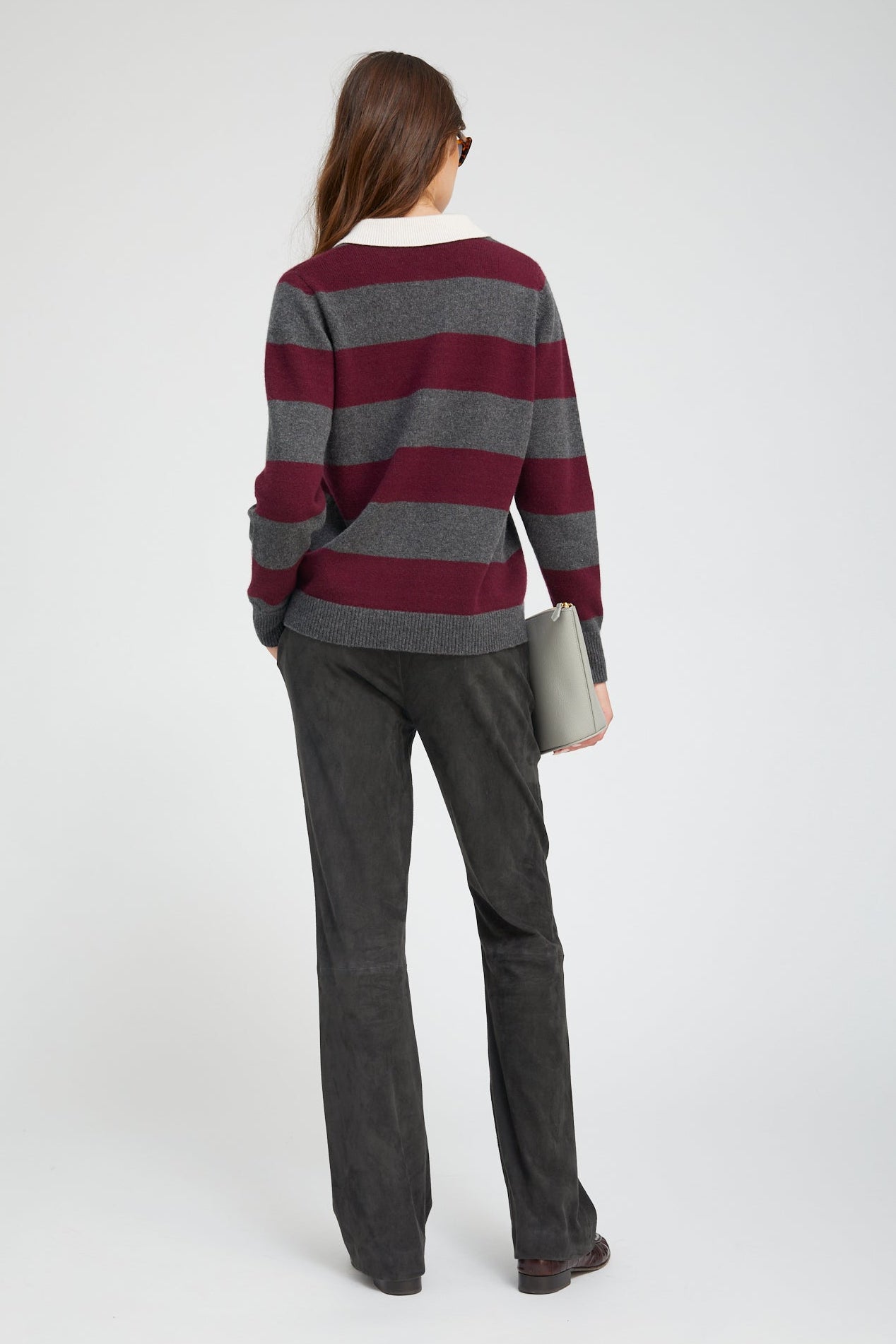 Suede Straight Leg Pants