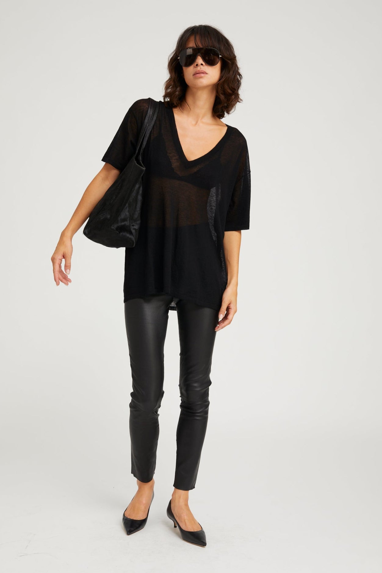 Black Leather Ankle