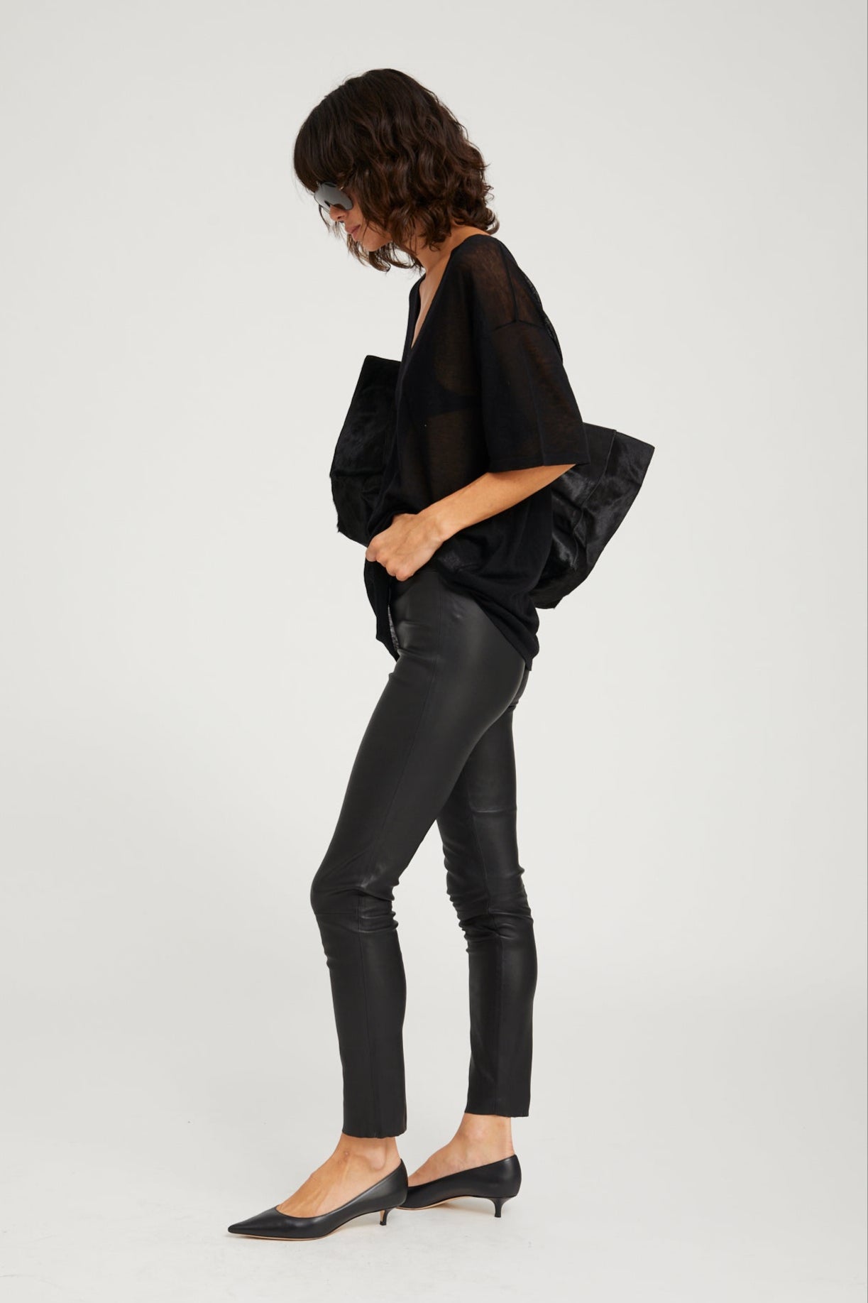Black Leather Ankle