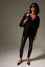 Black Leather Ankle