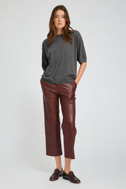 Leather Cropped Trousers