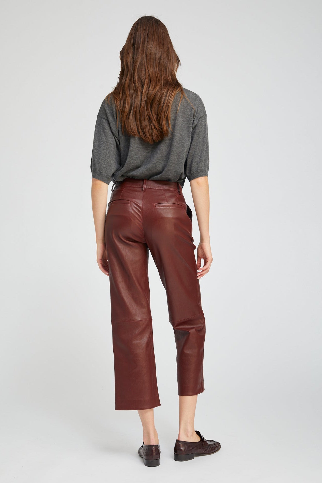 Leather Cropped Trousers
