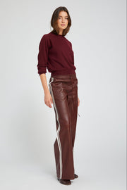 Wine Cashmere Raglan Sweater