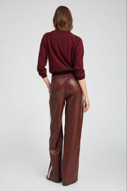 Wine Cashmere Raglan Sweater