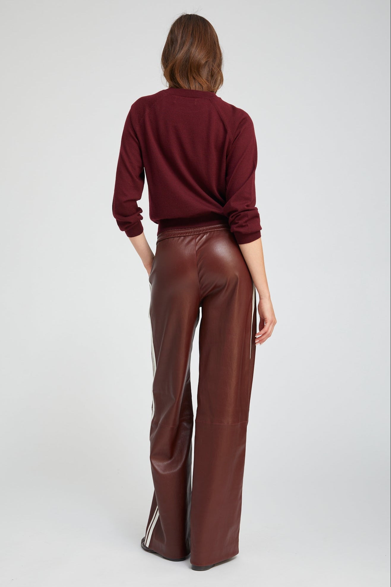 Pinot Leather Baggy Athletic Pants