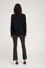 Black Cashmere Boyfriend Sweater