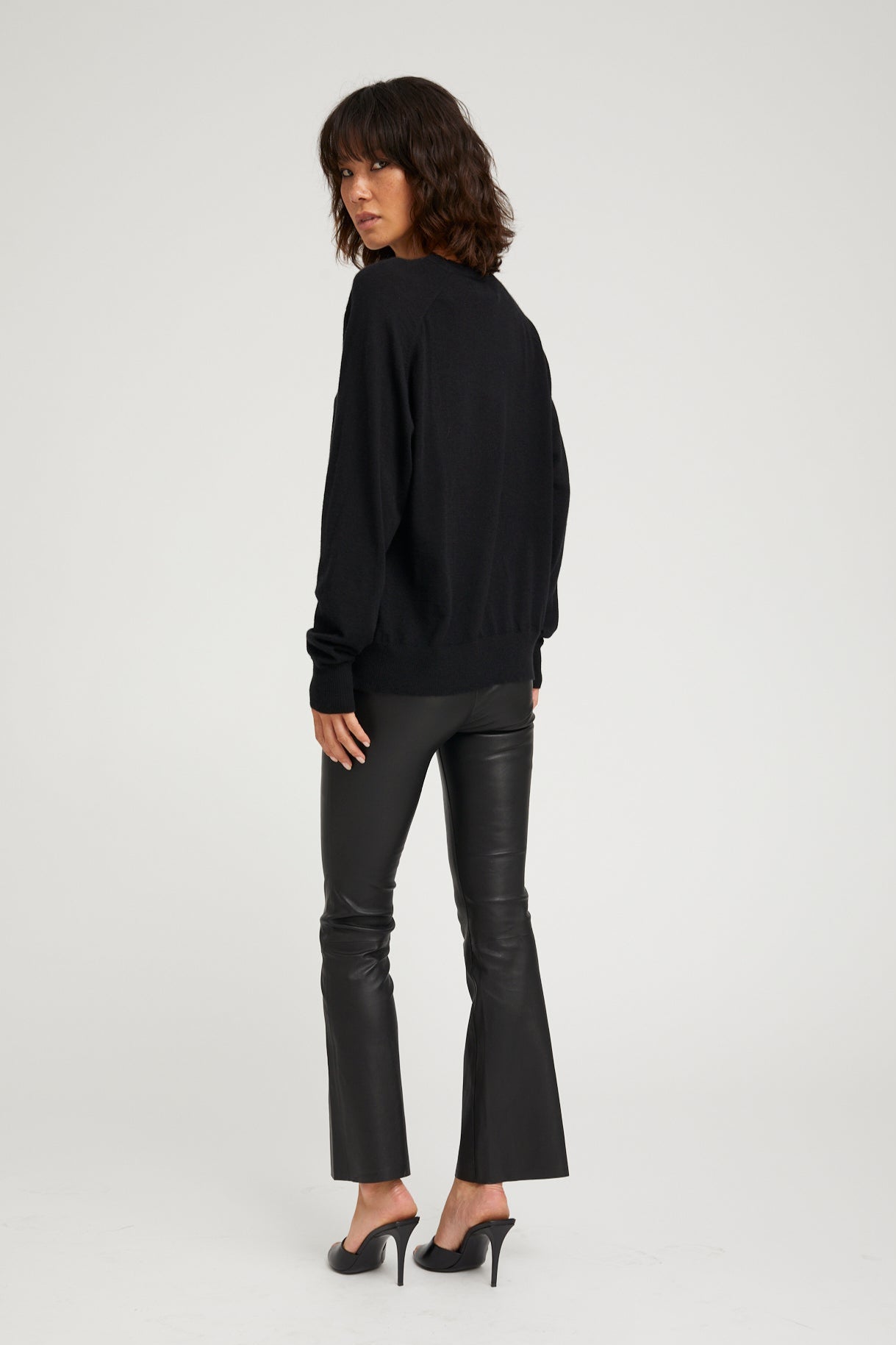 Black Cashmere Boyfriend Sweater
