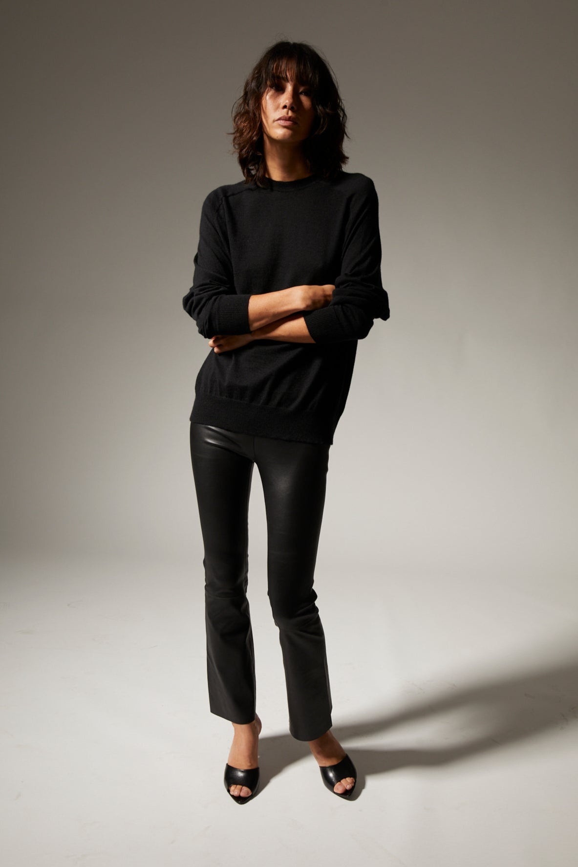 Black Cashmere Boyfriend Sweater