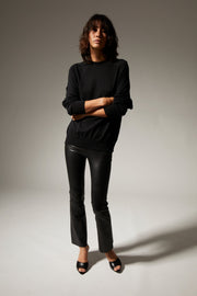Black Cashmere Boyfriend Sweater