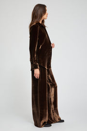 Velvet Silk Elise Button Down