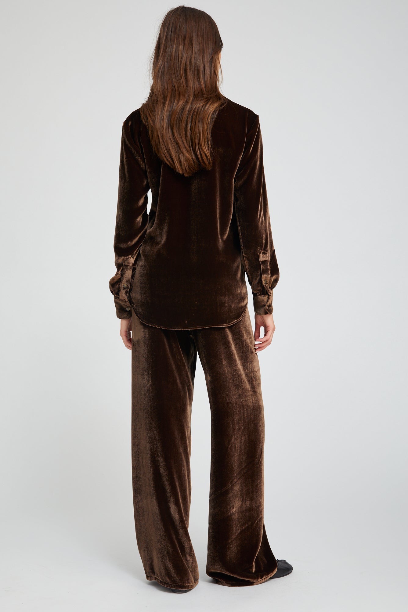 Velvet Silk Elise Button Down