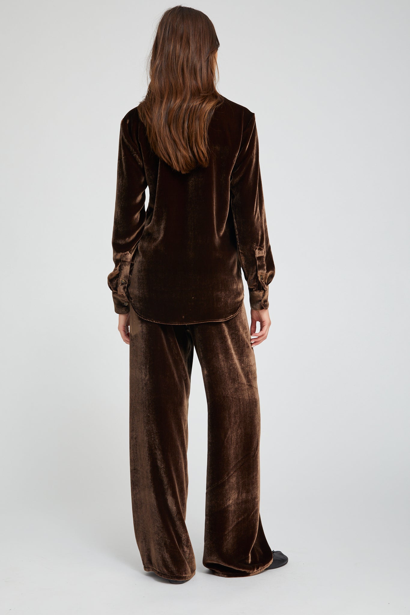 Silk Velvet Wide Leg Pants