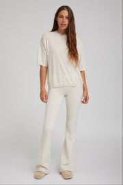 Vintage White Tri-Blend Micro Flare Pants