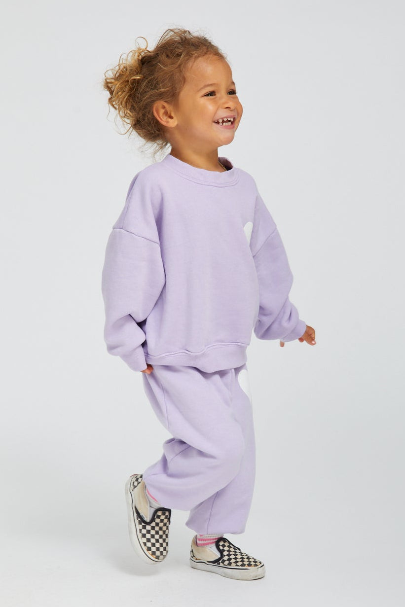 Kids Lavender Heart Sweatshirt