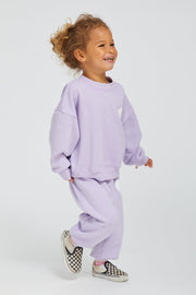 Kids Lavender Heart Sweatshirt