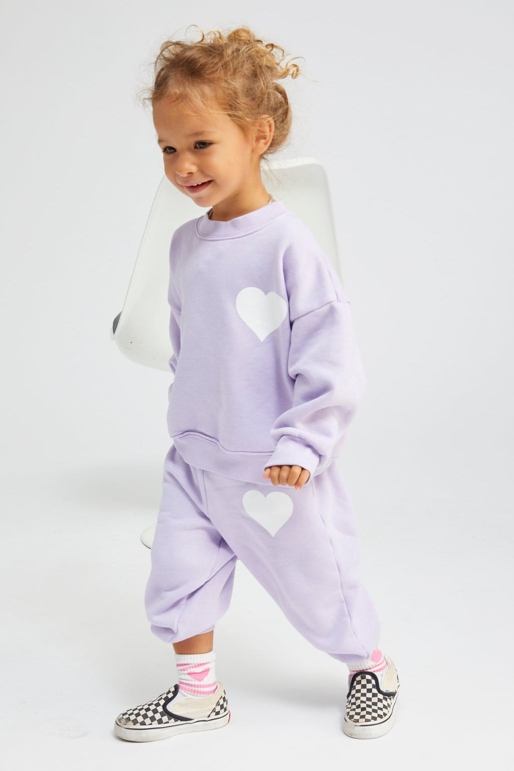 Kids Lavender Heart Sweatshirt
