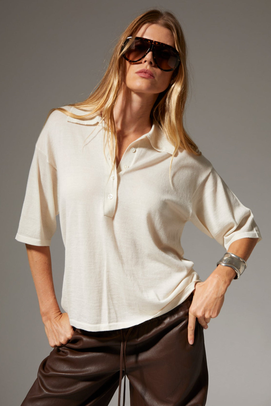 Oversized Cashmere Polo