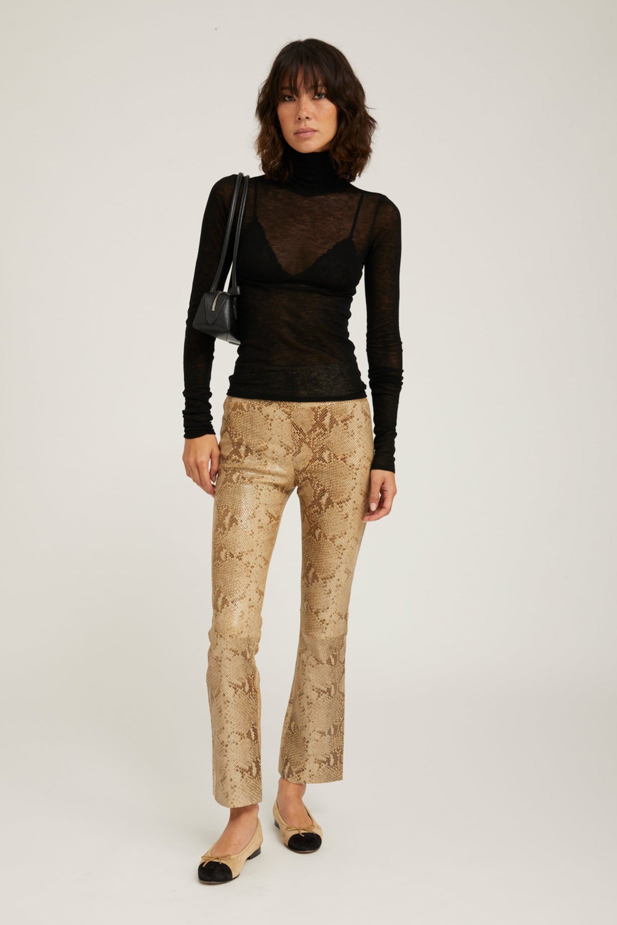 Jackie Leather Ankle Flare