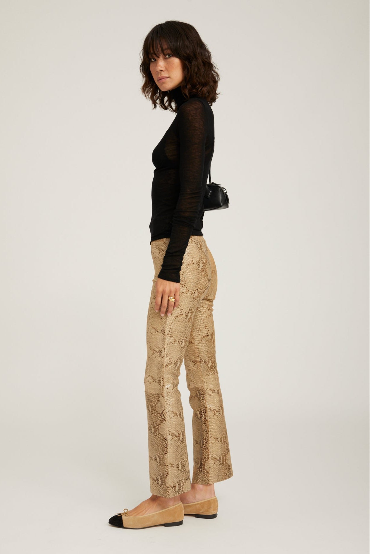 Jackie Leather Ankle Flare