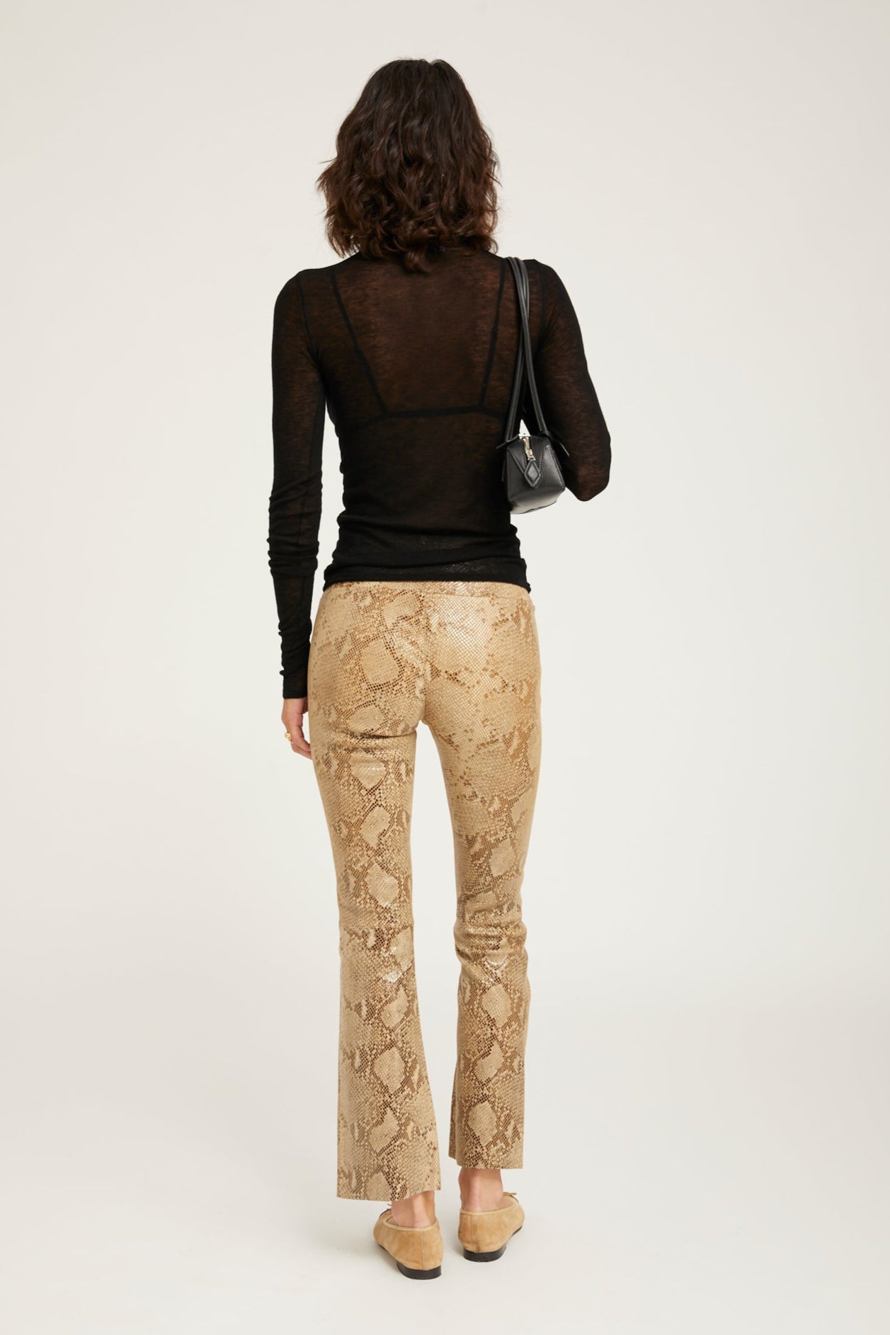 Jackie Leather Ankle Flare