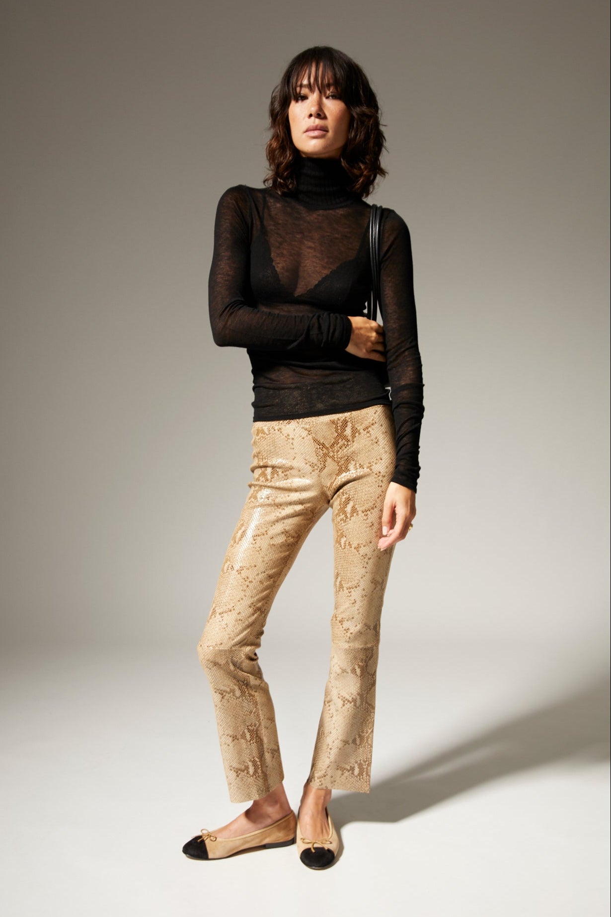 Jackie Leather Ankle Flare