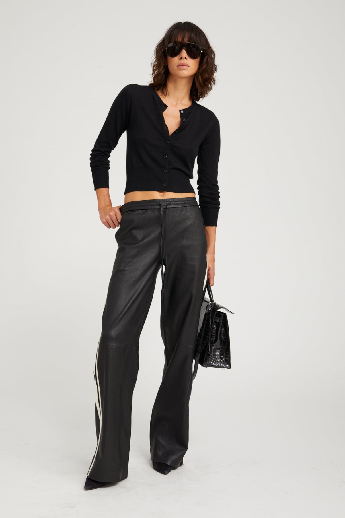 Black Ultra Fine Cashmere Baby Cardigan