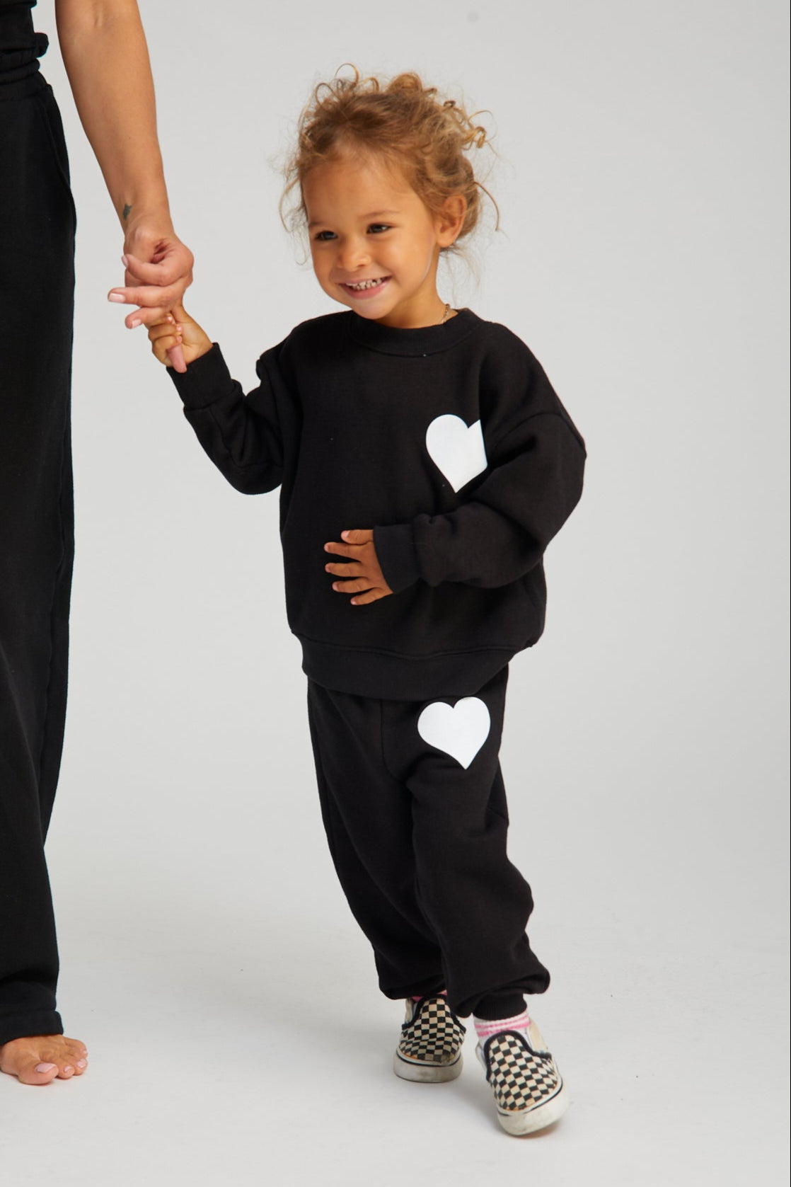 Kids Black Heart Sweatpants
