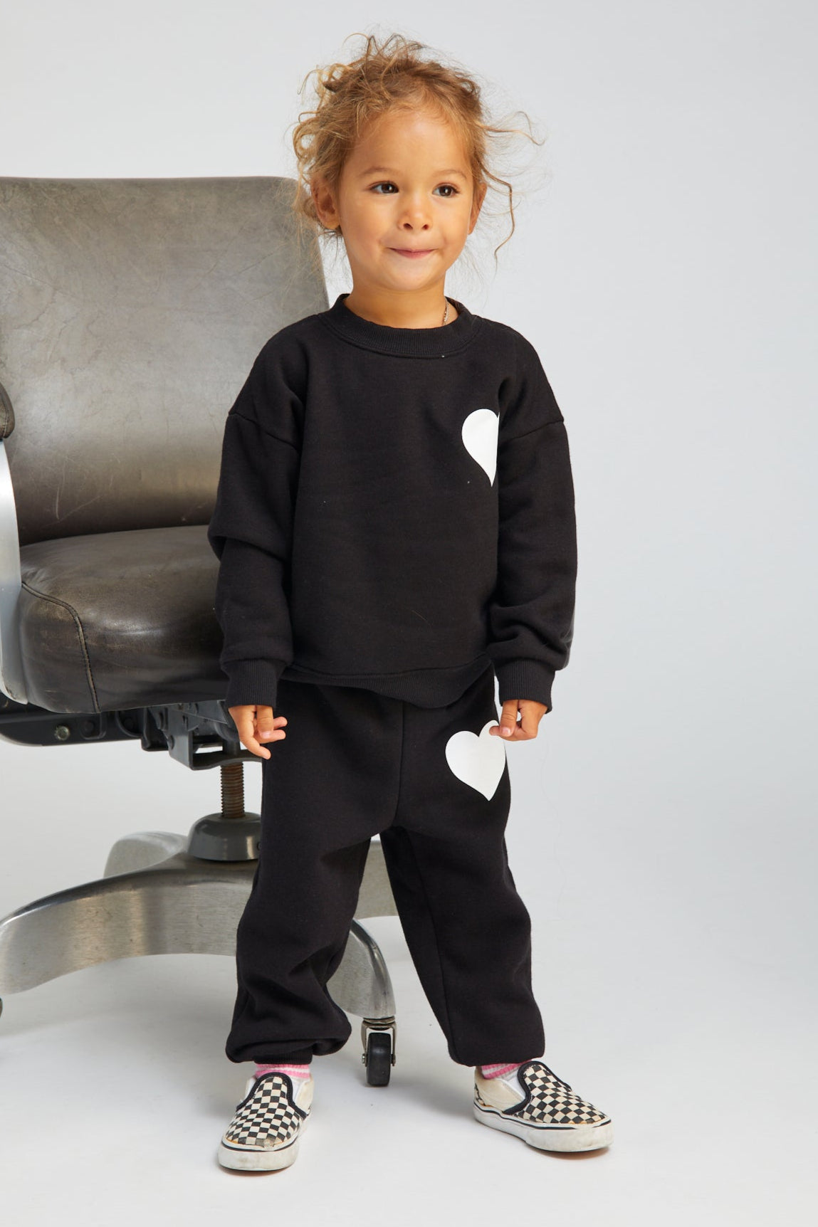 Kids Black Heart Sweatpants