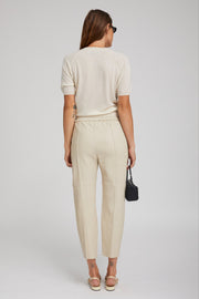 Off White Leather Joggers