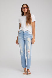 Alanis Boyfriend Distressed Denim